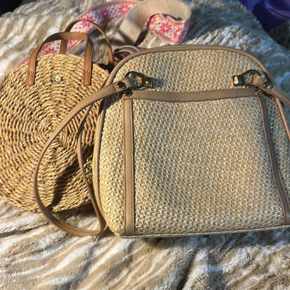 Stylish Tan Woven Women's Bag